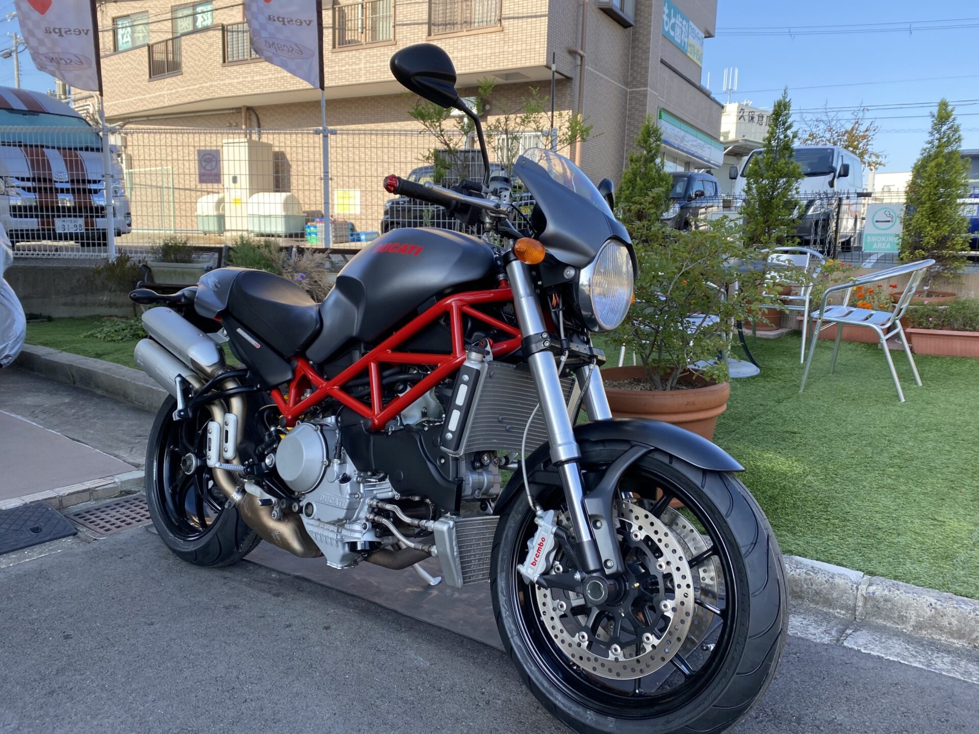 今日も朝から見送りました！ DUCATI モンスターS4Rテスタストレッタ