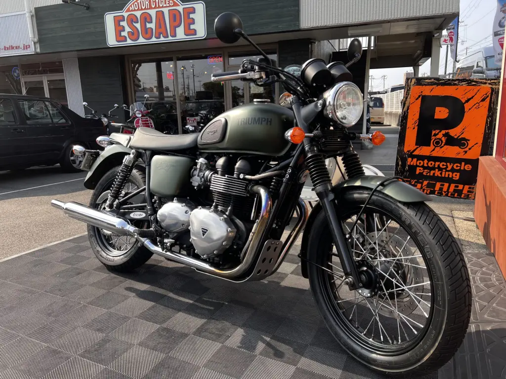 TRIUMPH ボンネビルT100スティーブマックイーン.ed大分県へ向かいます
